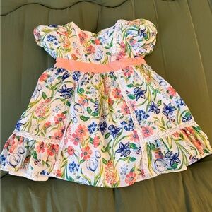 Rachel Zoe floral flutter sleeve sundress. 12 mo. Shell 100% cotton